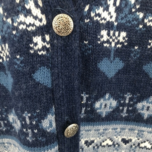 VINTAGE BRAND NEW Sweater Vest WOMEN'S 10 Blue Coastal Grandma Made in USA KNIT - Picture 6 of 10